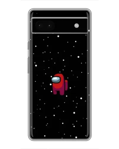 Чехол для Google Pixel 6a с картинкой «Красный Among Us»