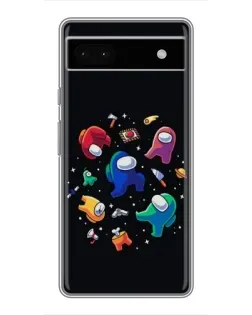 Чехол для Google Pixel 6a с картинкой «Among Us космос»