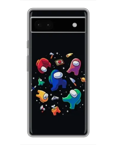 Чехол для Google Pixel 6a с картинкой «Among Us космос»