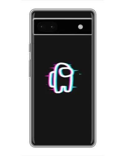 Чехол для Google Pixel 6a с картинкой «Among Us неон»