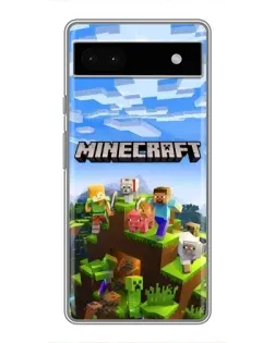 Чохол для Google Pixel 6a з картинкою «Minecraft класичний світ»
