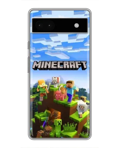 Чохол для Google Pixel 6a з картинкою «Minecraft класичний світ»