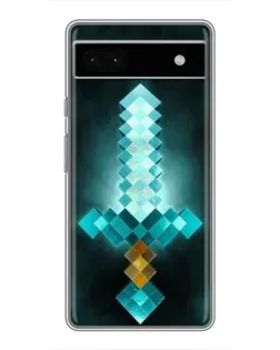 Чохол для Google Pixel 6a з картинкою «Алмазний меч неон»