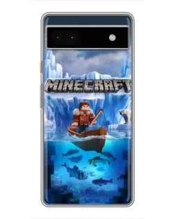 Чохол для Google Pixel 6a з картинкою «Minecraft льодянийсвіт»