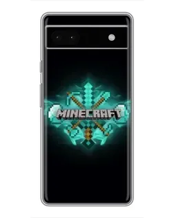 Чохол для Google Pixel 6a з картинкою «Minecraft Diamond лого»