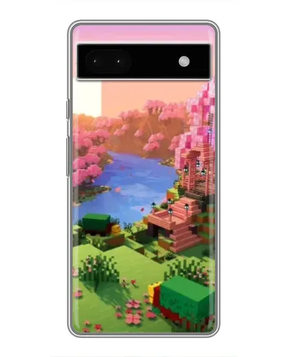 Чохол для Google Pixel 6a з картинкою «Рожеве дерево Minecraft»