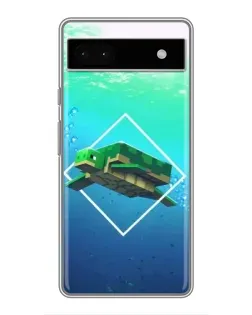 Чохол для Google Pixel 6a з картинкою «Черепаха Minecraft»