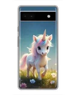 Чохол для Google Pixel 6a з картинкою «Єдиноріг на галявині»