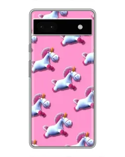 Чохол для Google Pixel 6a з картинкою «Єдинороги на рожевому»
