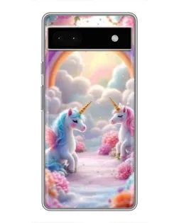Чохол для Google Pixel 6a з картинкою «Веселка і єдинороги»