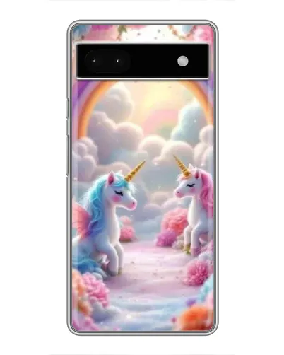 Чохол для Google Pixel 6a з картинкою «Веселка і єдинороги»