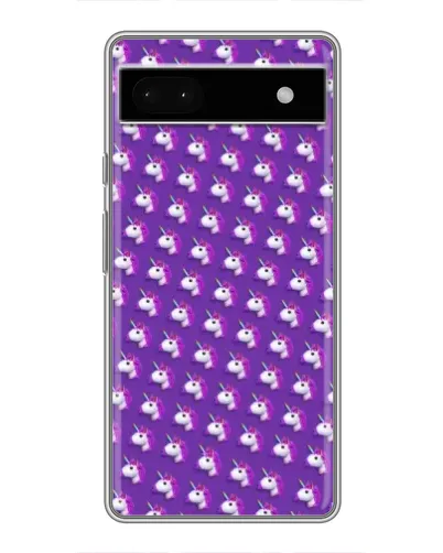 Чохол для Google Pixel 6a з картинкою «Єдинороги на фіолетовому»
