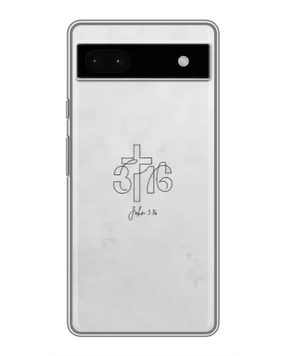 Чехол для Google Pixel 6a с картинкой «Иоанна 3:16 Крест»