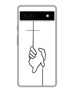 Чехол для Google Pixel 6a с картинкой «Рука держит»
