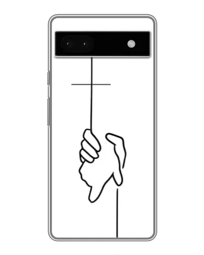 Чехол для Google Pixel 6a с картинкой «Рука держит»