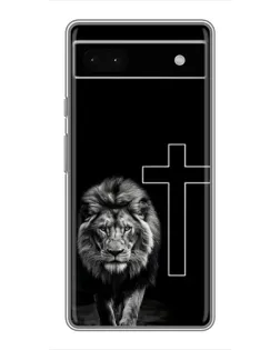 Чехол для Google Pixel 6a с картинкой «Лев и Крест»