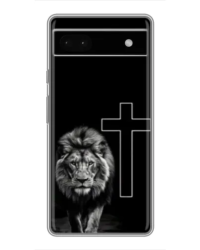 Чехол для Google Pixel 6a с картинкой «Лев и Крест»