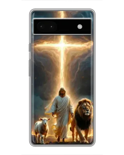Чехол для Google Pixel 6a с картинкой «Лев Иуды и Свет»