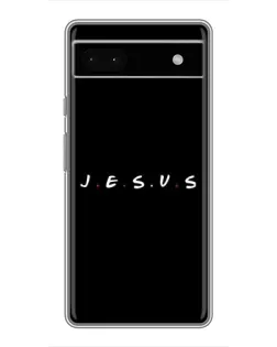 Чехол для Google Pixel 6a с картинкой «Точки веры J.E.S.U.S.»