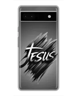 Чехол для Google Pixel 6a с картинкой «Надпись Jesus Graffiti»