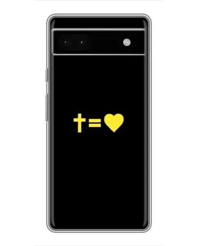 Чехол для Google Pixel 6a с картинкой «Сердце и Крест»