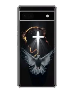 Чехол для Google Pixel 6a с картинкой «Голубь и Свет»