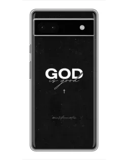 Чехол для Google Pixel 6a с картинкой «GOD — Бог над всем»