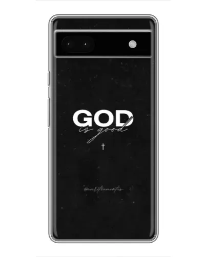 Чехол для Google Pixel 6a с картинкой «GOD — Бог над всем»