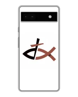 Чехол для Google Pixel 6a с картинкой «Рыба и крест»