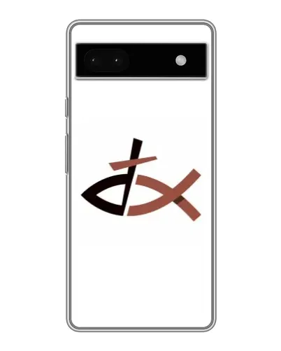 Чехол для Google Pixel 6a с картинкой «Рыба и крест»