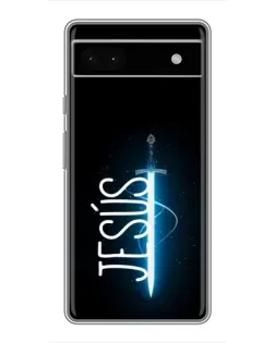 Чехол для Google Pixel 6a с картинкой «Меч Духа Jesus»
