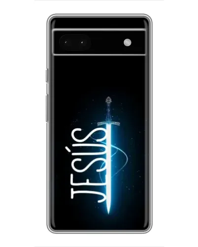Чехол для Google Pixel 6a с картинкой «Меч Духа Jesus»