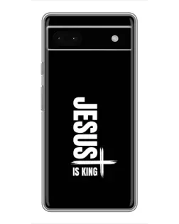 Чехол для Google Pixel 6a с картинкой «Вертикаль веры Jesus»