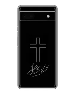 Чехол для Google Pixel 6a с картинкой «Графический крест Jesus»