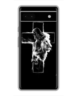 Чехол для Google Pixel 6a с картинкой «Сияющий крест Jesus»