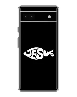 Чехол для Google Pixel 6a с картинкой «Рыба Jesus»