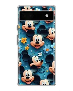 Чохол для Google Pixel 6a з картинкою «Паттерн Міккі та Мінні»