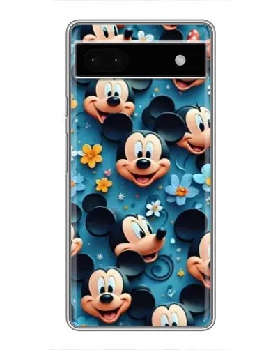 Чохол для Google Pixel 6a з картинкою «Паттерн Міккі та Мінні»