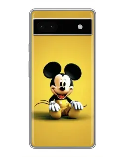Чохол для Google Pixel 6a з картинкою «Міккі на жовтому»