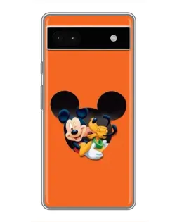 Чехол для Google Pixel 6a с картинкой «Сердце Микки Минни»