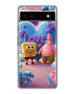 Чохол для Google Pixel 6a з картинкою «Губка Боб Патрік»