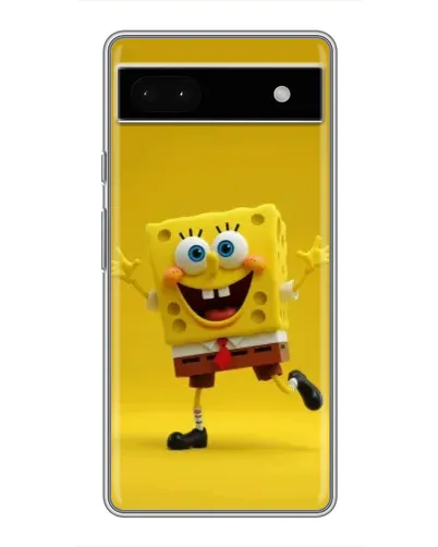 Чехол для Google Pixel 6a с картинкой «Позитивный Губка Боб»