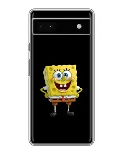 Чехол для Google Pixel 6a с картинкой «Классический Губка Боб»