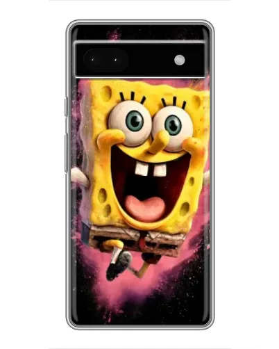 Чехол для Google Pixel 6a с картинкой «Взрывной Спанч Боб»