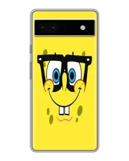 Чехол для Google Pixel 6a с картинкой «Минималистичный Спанч Боб»