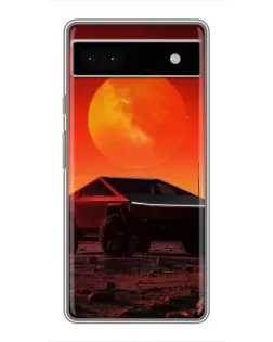 Чохол для Google Pixel 6a з картинкою «Cybertruck на Марсі»