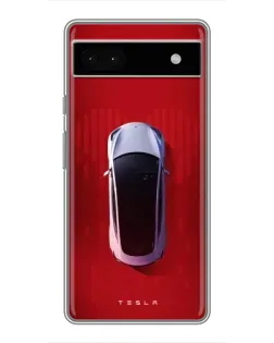 Чохол для Google Pixel 6a з картинкою «Tesla Top View»
