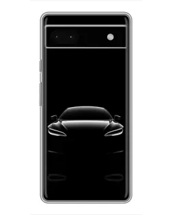 Чохол для Google Pixel 6a з картинкою «Силует Tesla Night»