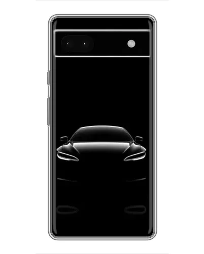 Чохол для Google Pixel 6a з картинкою «Силует Tesla Night»