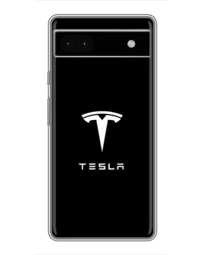 Чохол для Google Pixel 6a з картинкою «Tesla White Logo»